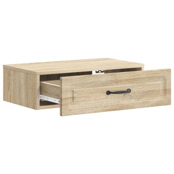 Wandmontierter Beistelltisch Sonoma-Eiche 59 x 34,5 x 17 cm