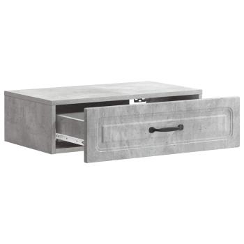 Wandmontierter Beistelltisch Betongrau 59 x 34,5 x 17 cm