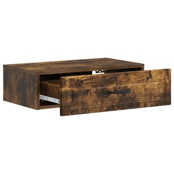 Wandmontierter Beistelltisch Geräucherte Eiche Holzwerkstoff