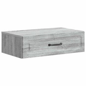 Wandmontierter Beistelltisch Graues Sonoma 59 x 34,5 x 17 cm