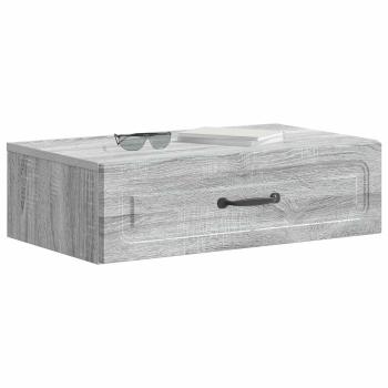 Wandmontierter Beistelltisch Graues Sonoma 59 x 34,5 x 17 cm
