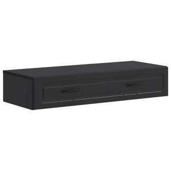 Wandmontierter Beistelltisch Schwarz 87,5 x 34,5 x 17 cm