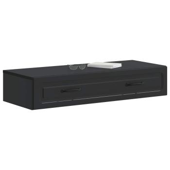 Wandmontierter Beistelltisch Schwarz 87,5 x 34,5 x 17 cm