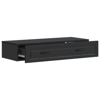 Wandmontierter Beistelltisch Schwarz 87,5 x 34,5 x 17 cm
