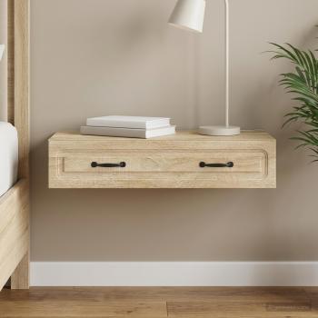 ARDEBO.de - Wandmontierter Beistelltisch Sonoma-Eiche 87,5 x 34,5 x 17 cm