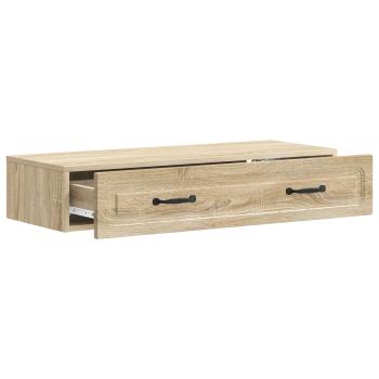 Wandmontierter Beistelltisch Sonoma-Eiche 87,5 x 34,5 x 17 cm