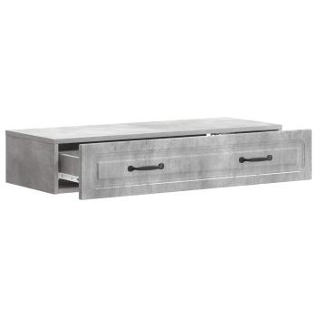 Wandmontierter Beistelltisch Betongrau 87,5 x 34,5 x 17 cm