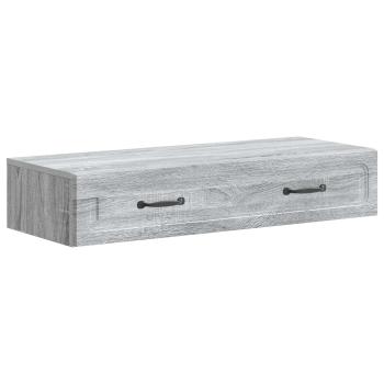 Wandmontierter Beistelltisch Graues Sonoma 87,5 x 34,5 x 17 cm