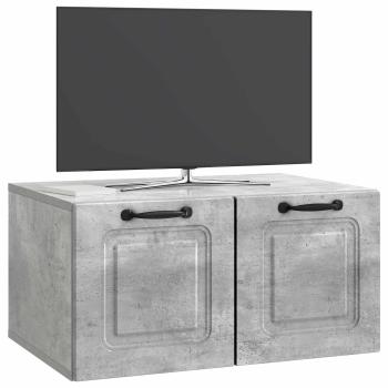 Wandmontierter TV-Schrank Betongrau 59,5 x 41 x 30 cm