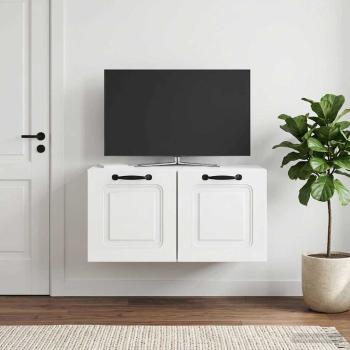 ARDEBO.de - Wandmontierter TV-Schrank Hochglanz Weiß 59,5 x 41 x 30 cm