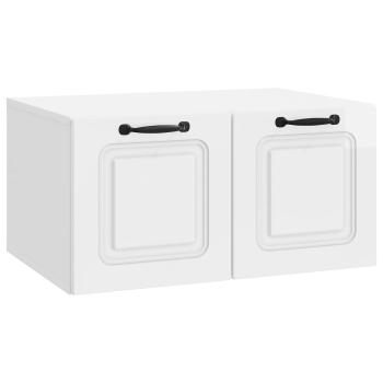 Wandmontierter TV-Schrank Hochglanz Weiß 59,5 x 41 x 30 cm