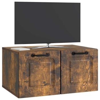 Wandmontierter TV-Schrank Geräucherte Eiche 59,5 x 41 x 30 cm