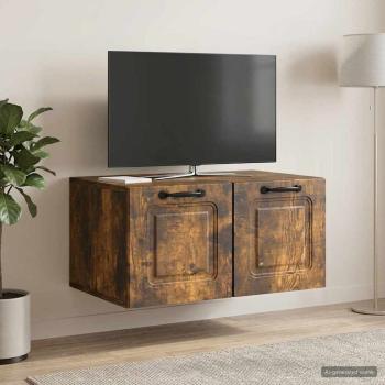 Wandmontierter TV-Schrank Geräucherte Eiche 59,5 x 41 x 30 cm