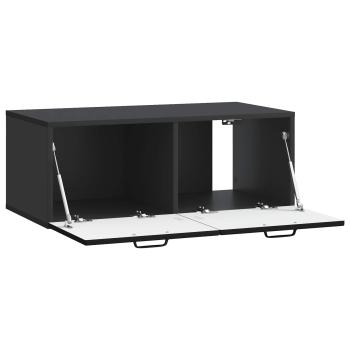 Wandmontierter TV-Schrank Schwarz 78,5 x 41 x 30 cm