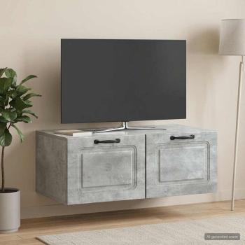 ARDEBO.de - Wandmontierter TV-Schrank Betongrau 78,5 x 41 x 30 cm