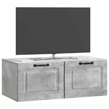 Wandmontierter TV-Schrank Betongrau 78,5 x 41 x 30 cm