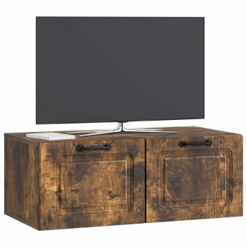 Wandmontierter TV-Schrank Geräucherte Eiche 78,5 x 41 x 30 cm