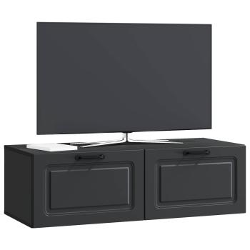 Wandmontierter TV-Schrank Schwarz 98 x 41 x 30 cm Holzwerkstoff
