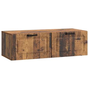 Wandmontierter TV-Schrank Altholz 98 x 41 x 30 cm Holzwerkstoff
