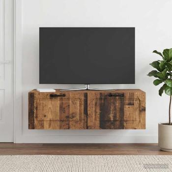 Wandmontierter TV-Schrank Altholz 98 x 41 x 30 cm Holzwerkstoff