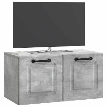 Wandmontierter TV-Schrank Betongrau 59,5 x 31 x 30 cm