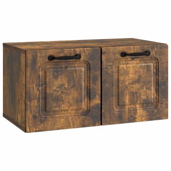 Wandmontierter TV-Schrank Geräucherte Eiche 59,5 x 31 x 30 cm