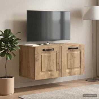 ARDEBO.de - Wandmontierter TV-Schrank 59,5 x 31 x 30 cm Artisan-Eiche