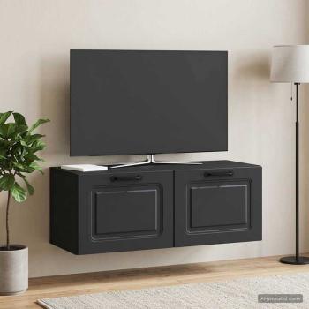ARDEBO.de - Wandmontierter TV-Schrank Schwarz 78,5 x 31 x 30 cm