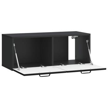 Wandmontierter TV-Schrank Schwarz 78,5 x 31 x 30 cm