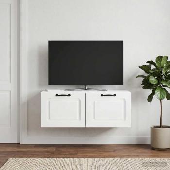 ARDEBO.de - Wandmontierter TV-Schrank Hochglanz Weiß 78,5 x 31 x 30 cm