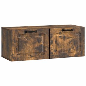 Wandmontierter TV-Schrank Geräucherte Eiche 78,5 x 31 x 30 cm