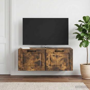 Wandmontierter TV-Schrank Geräucherte Eiche 78,5 x 31 x 30 cm