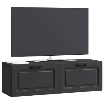 Wandmontierter TV-Schrank Schwarz 98 x 31 x 30 cm Holzwerkstoff