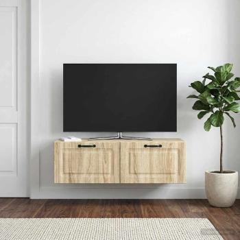 ARDEBO.de - Wandmontierter TV-Schrank Sonoma-Eiche 98 x 31 x 30 cm