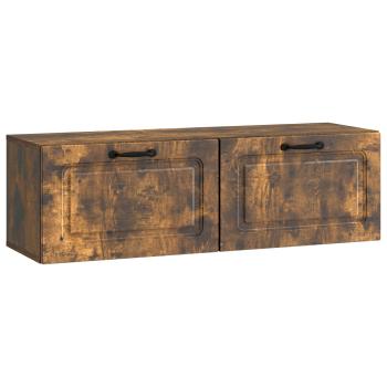 Wandmontierter TV-Schrank Geräucherte Eiche 98 x 31 x 30 cm