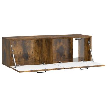 Wandmontierter TV-Schrank Geräucherte Eiche 98 x 31 x 30 cm