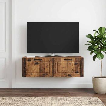 Wandmontierter TV-Schrank Altholz 98 x 31 x 30 cm Holzwerkstoff