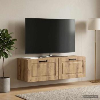 ARDEBO.de - Wandmontierter TV-Schrank 98 x 31 x 30 cm Artisan-Eiche