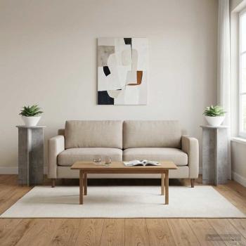 ARDEBO.de - Pflanzenständer 2 Stk. Betongrau 40 x 40 x 80 cm Holzwerkstoff