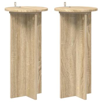 Pflanzenständer 2 Stk. Sonoma-Eiche 29,5 x 29,5 x 60 cm