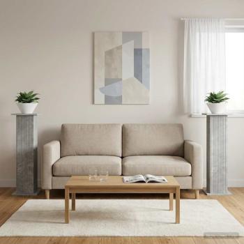 ARDEBO.de - Pflanzenständer 2 stk. Betongrau 30,5 x 30 x 100,5 cm