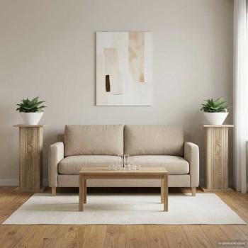 ARDEBO.de - Pflanzenständer 2 stk. Sonoma-Eiche 30,5 x 30 x 60,5 cm