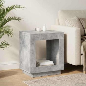 ARDEBO.de - Beistelltisch Betongrau 60 x 40 x 65 cm Holzwerkstoff