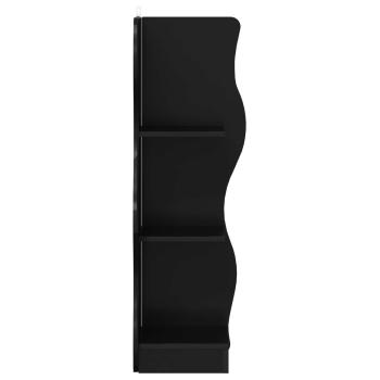 Eckregal Schwarz 34 x 33 x 102 cm Holzwerkstoff
