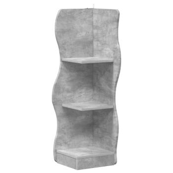 Eckregal Betongrau 34 x 33 x 102 cm Holzwerkstoff