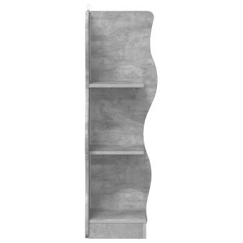 Eckregal Betongrau 34 x 33 x 102 cm Holzwerkstoff