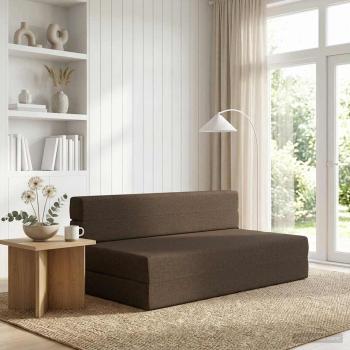 ARDEBO.de - Klappsofa Bett Taupe 152 x 86,5 x 60 cm Stoff