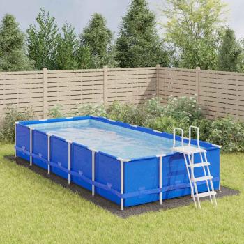 ARDEBO.de - Pool-Bodentuch Hellgrau 750x370 cm Polyester Geotextil