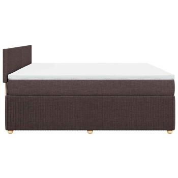 Boxspringbett mit Matratze Dunkelbraun 180x200 cm Stoff