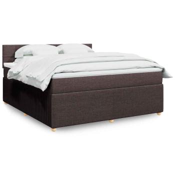 ARDEBO.de - Boxspringbett mit Matratze Dunkelbraun 180x200 cm Stoff